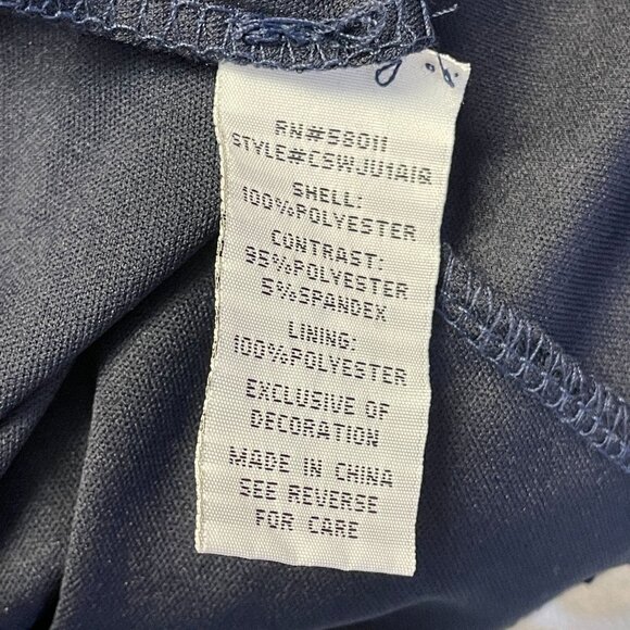 Vintage Y2K Womens Old Money Faux Wrap Dress 12 Petite Beaded Lace Flare Lorelai - Picture 11 of 14